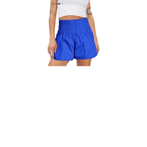 FP Movement By Free People The Way Home Shorts Blue Elastic Waist Womens Size M - Picture 2 of 14
